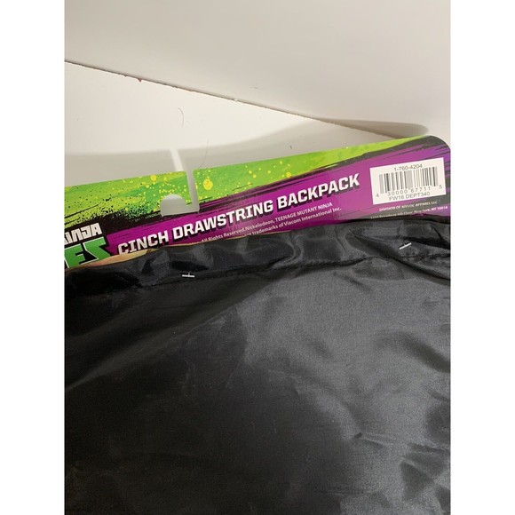 TMNT "Cinch Sack teenage mutant ninja turtles day back pack NWT Turtle Shell - Picture 6 of 7